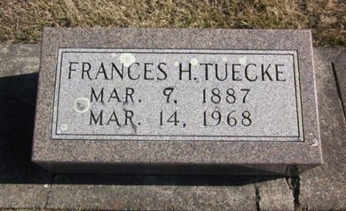 TUECKE, FRANCES H. - Clayton County, Iowa | FRANCES H. TUECKE 