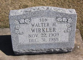 WIRKLER, WALTER H. - Clayton County, Iowa | WALTER H. WIRKLER 