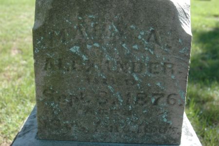 ALEXANDER, MARY A. - Clinton County, Iowa | MARY A. ALEXANDER 