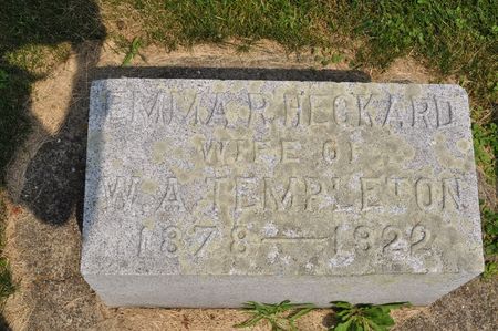 HECKARD TEMPLETON, EMMA R. - Clinton County, Iowa | EMMA R. HECKARD TEMPLETON 