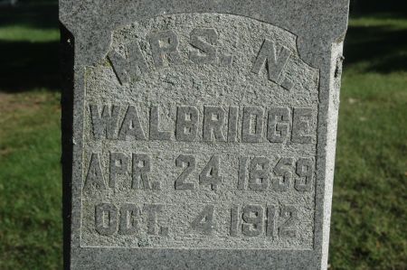 WALBRIDGE, MRS. N. - Clinton County, Iowa | MRS. N. WALBRIDGE 