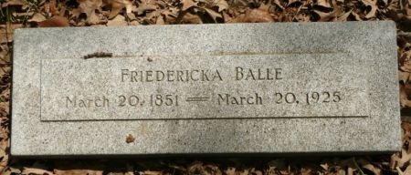 BALLE, FRIEDERICKA - Crawford County, Iowa | FRIEDERICKA BALLE 
