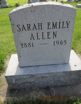 ALLEN, SARAH EMILY - Dallas County, Iowa | SARAH EMILY ALLEN 