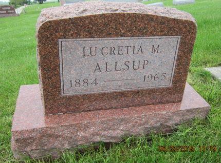 ALLSUP, LUCRETIA M - Dallas County, Iowa | LUCRETIA M ALLSUP 
