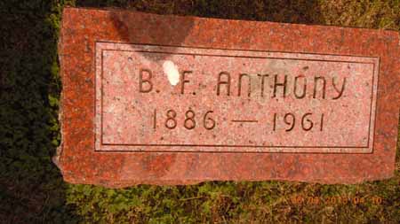 ANTHONY, B F - Dallas County, Iowa | B F ANTHONY 