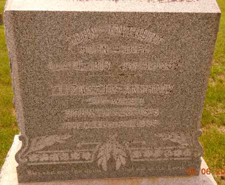 ANTHONY, ELIZABETH - Dallas County, Iowa | ELIZABETH ANTHONY 