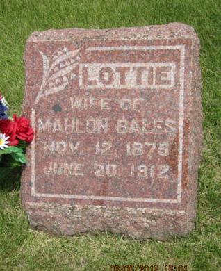 BALES, LOTTIE - Dallas County, Iowa | LOTTIE BALES 