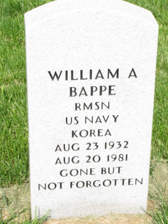 BAPPE, WILLIAM A - Dallas County, Iowa | WILLIAM A BAPPE 