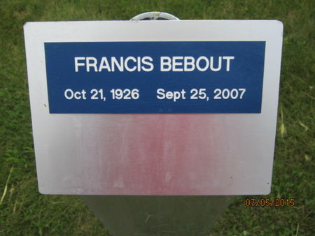 BEBOUT, FRANCIS - Dallas County, Iowa | FRANCIS BEBOUT 