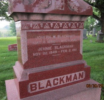 BLACKMAN, JOSEPH W - Dallas County, Iowa | JOSEPH W BLACKMAN 