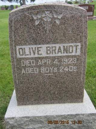 BRANDT, OLIVE - Dallas County, Iowa | OLIVE BRANDT 