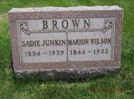 JUNKIN BROWN, SADIE - Dallas County, Iowa | SADIE JUNKIN BROWN 