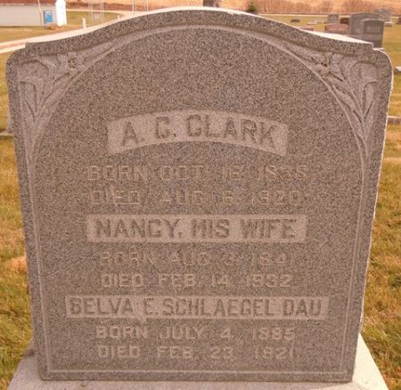CLARK SCHLAEGEL, BELVA E. - Dallas County, Iowa | BELVA E. CLARK SCHLAEGEL 