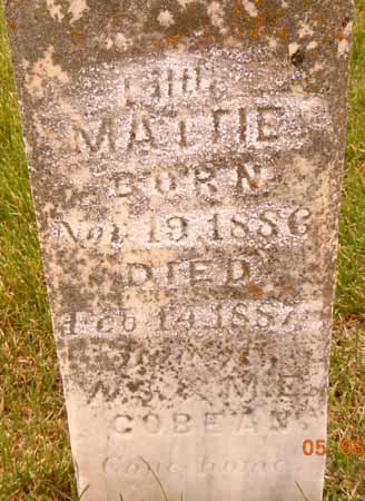 COBEAN, MATTIE - Dallas County, Iowa | MATTIE COBEAN 