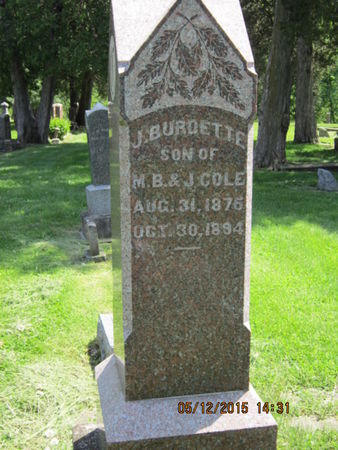 COLE, J BURDETTE - Dallas County, Iowa | J BURDETTE COLE 