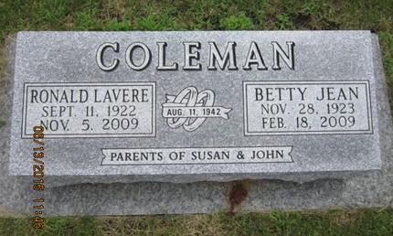 COLEMAN, BETTY JEAN - Dallas County, Iowa | BETTY JEAN COLEMAN 
