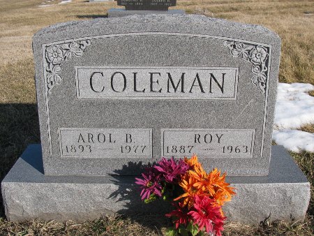 COLEMAN, AROL B - Dallas County, Iowa | AROL B COLEMAN 