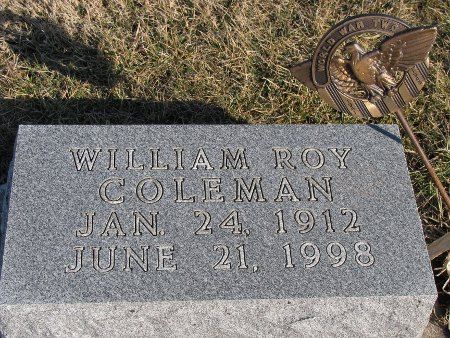 COLEMAN, WILLIAM ROY - Dallas County, Iowa | WILLIAM ROY COLEMAN 