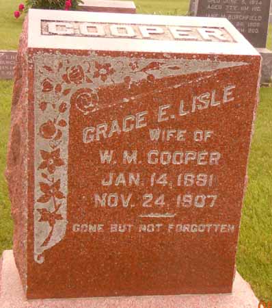 LISLE COOPER, GRACE E - Dallas County, Iowa | GRACE E LISLE COOPER 