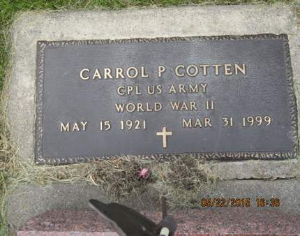 COTTEN, CARROL P - Dallas County, Iowa | CARROL P COTTEN 