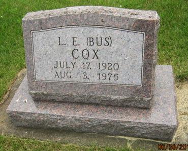 COX, L E - Dallas County, Iowa | L E COX 