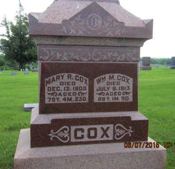 COX, WM M - Dallas County, Iowa | WM M COX 