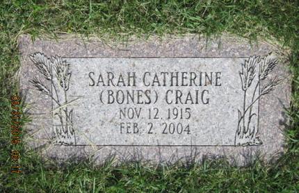BONES CRAIG, SARAH CATHERINE - Dallas County, Iowa | SARAH CATHERINE BONES CRAIG 