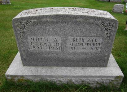 RICE KILLINGSWORTH, RUTH - Dallas County, Iowa | RUTH RICE KILLINGSWORTH 