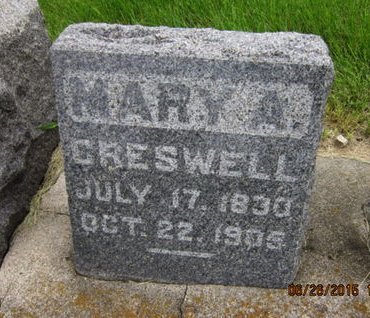 CRESWELL, MARY A - Dallas County, Iowa | MARY A CRESWELL 