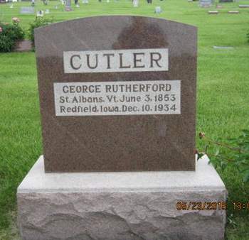 CUTLER, GEORGE RUTHERFORD - Dallas County, Iowa | GEORGE RUTHERFORD CUTLER 