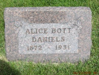 BOTT DANIELS, ALICE - Dallas County, Iowa | ALICE BOTT DANIELS 