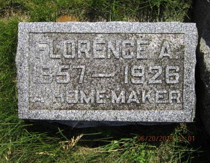 DEWEY, FLORENCE A - Dallas County, Iowa | FLORENCE A DEWEY 