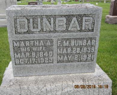 DUNBAR, MARTHA A - Dallas County, Iowa | MARTHA A DUNBAR 