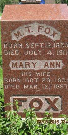 FOX, M T - Dallas County, Iowa | M T FOX 