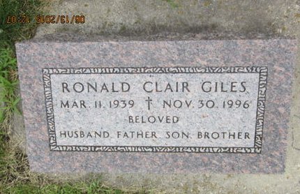 GILES, RONALD CLAIR - Dallas County, Iowa | RONALD CLAIR GILES 