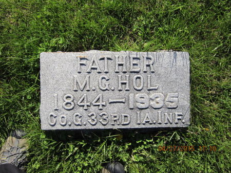 HOL, M G - Dallas County, Iowa | M G HOL 