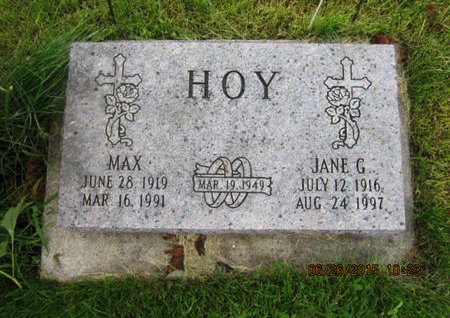 HOY, JANE G - Dallas County, Iowa | JANE G HOY 