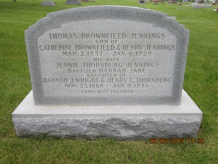 THORNBURG JENNINGS, HANNAH JANE - Dallas County, Iowa | HANNAH JANE THORNBURG JENNINGS 