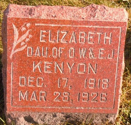 KENYON, ELIZABETH - Dallas County, Iowa | ELIZABETH KENYON 