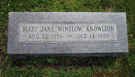 WINSLOW KNOWLTON, MARY JANE - Dallas County, Iowa | MARY JANE WINSLOW KNOWLTON 