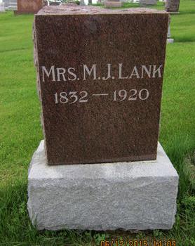 LANK, M J - Dallas County, Iowa | M J LANK 
