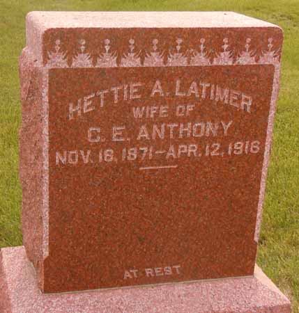 LATIMER, HETTIE A - Dallas County, Iowa | HETTIE A LATIMER 