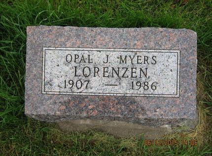 MYERS LORENZEN, OPAL J - Dallas County, Iowa | OPAL J MYERS LORENZEN 