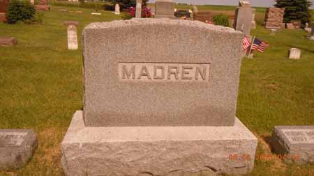 MADREN, FAMILY STONE - Dallas County, Iowa | FAMILY STONE MADREN 