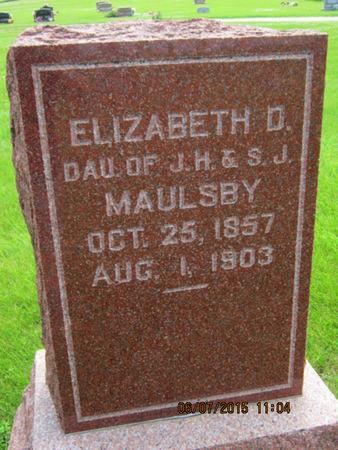 MAULSBY, ELIZABETH D - Dallas County, Iowa | ELIZABETH D MAULSBY 