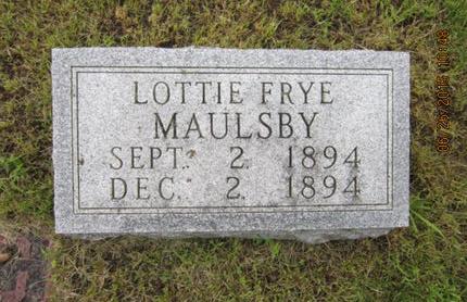 MAULSBY, LOTTIE FRYE - Dallas County, Iowa | LOTTIE FRYE MAULSBY 