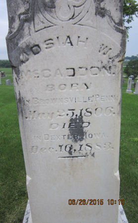 MCCADDON, JOSIAH W - Dallas County, Iowa | JOSIAH W MCCADDON 