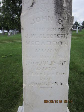 MCCADDON, JOHN D - Dallas County, Iowa | JOHN D MCCADDON 