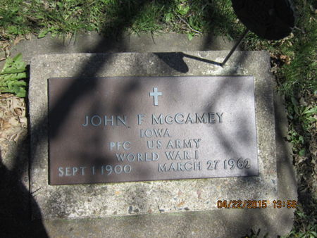 MCCAMEY, JOHN F - Dallas County, Iowa | JOHN F MCCAMEY 