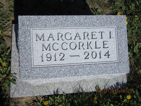 MCCORKLE, MARGARET I - Dallas County, Iowa | MARGARET I MCCORKLE 